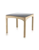 Omnipazar SY-2576 Bej Rattan Kare Kapalı Temperli Camlı Masa 62063 - 1