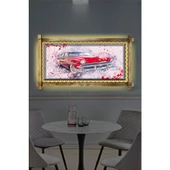 Kanvas Antika Araba Led Işıklı Rustik Tablo thumbnail 2