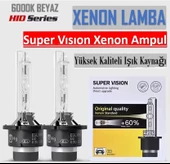 2 Adet D2s Hıd Xenon Far Ampulü 12v/35w 6000k Beyaz - 1