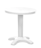 Omnipazar SY-2560 Beyaz Yuvarlak Plastik Masa 70x72 cm 31642 - 1