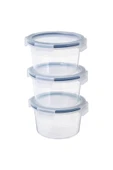 IKEA 365 Kapaklı Plastik Saklama Kabı - 750 ml - Yuvarlak - 3 Adet thumbnail 1