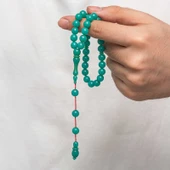 Yuvarlak Sıkma Kehribar Tesbih - 2