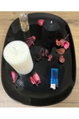 Go Mumevi Siyah Beyaz (BEŞİKTAŞ) Taraftarlar Için Çizgili Dekoratif Vanilya Kokulu Mum - 3
