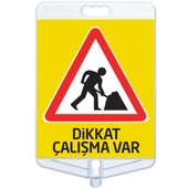 MFK MFK9305 Dikdörtgen Dikkat Çalışma Var Levhası - 1