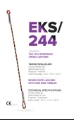 Lanyard Tek Ucu Radansalı Dikişli 1,50 mt EKS244 Eks - 1