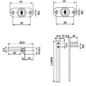 Merkezi Çekmece Kapak Kilidi 16mm Çubuk 50cm - 3