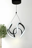 Supply Home Papatya Model Siyah Modern Sarkıt Led Avize Beyaz Işık - 3