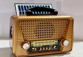 RT-836 Nostalji Solar Güneş Enerjili Bluetooth/USB/Sd kart/ Radyo mp3 Player Müzik Kutusu - 6
