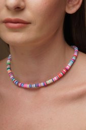 Fimo Boncuk Kolye, Choker Kolye - 1