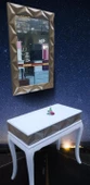 Dresuar Piramit MODEL90519 Kayın Lükens Ayak MDF Tabla Ve Ayna Gold Beyaz ElYapım thumbnail 7