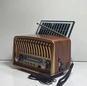 RT-852 Nostalji Solar Güneş Enerjili Bluetooth/USB/Sd kart/ Radyo mp3 Player Müzik Kutusu - 1