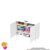 Modilayn SÖKE 100x75x32,5 cm  Küçük Alanlar İçin Akıllı Çözümler 2 Kapak 3 Raf Dolap thumbnail 6