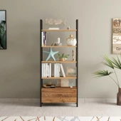 SmartHome Plus Sezen Kapaklı Metalli Kitaplık - Atlantik Çam - 2