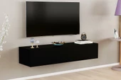 SmartHome Plus Alfa 2 Kapaklı 135 cm Duvara Monte Tv Ünitesi - Siyah - 1