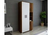 SmartHome Plus Devin Kapaklı Raflı Gardırop - Barok / Beyaz - 1