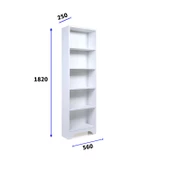 SmartHome Plus Apollon 5 Raflı Kitaplık - Beyaz - 4