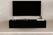 SmartHome Plus Alfa 2 Kapaklı 135 cm Duvara Monte Tv Ünitesi - Siyah - 3