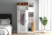 SmartHome Plus Else 4 Kapaklı 4 Raflı Gardırop - Beyaz / Barok - 2