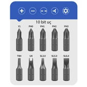 Kingsdun 10 u 1 Arada Circirli Çift Yönlü Tornavida Seti KS-840047 - 4