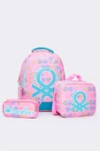 United Colors Of Benetton Kız Çocuk 3'lü Okul Seti İlkokul Çantası & Beslenme & Kalemlik 13032 thumbnail 1