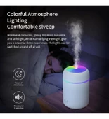 LED Işıklı Mini Ortam Oda Hava Nemlendirici Taşınabilir Buhar Makinesi USB Ile Çalışabilir" - 3