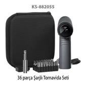 Kingsdun Sarjli Tornavida Seti 36 Parçali Manyetik Uç 5V 2500mAH - 1