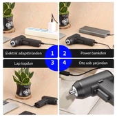 Kingsdun Sarjli Tornavida Seti 32 Parça Manyetik Uç 3.6V 1300mAH - 6