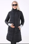 Kapüşonlu Eldiven Detaylı Kışlık Kadın Şişme Mont thumbnail 5