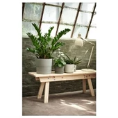 SUMUHOME NYPON DEKORATİF PLASTİK SAKSI GRİ 24 CM - 6