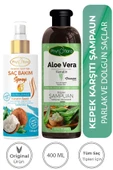 Saç Dökülmesine Karşı Tuzsuz Şampuan Aloe Vera Şampuanı Ve Hindistan Cevizi Yağlı Saç Spreyi - 1