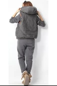 Günlük Kışlık Rahat Üçlü Kadın Eşofman Takımı thumbnail 4