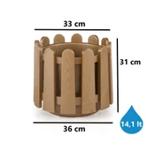 Omnipazar SO-İS04 İstanbul Dekoratif Yuvarlak Saksı 14,1 lt No 4 thumbnail 5