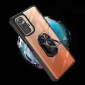 Ceponya Xiaomi Redmi Note 10 Pro Kılıf Şeffaf Manyetik Yüzüklü Zırh Silikon - 2