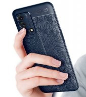 Oppo A74 4G Kılıf Kamera Korumalı Deri Görünümlü Silikon - 6