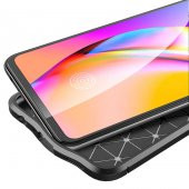 Oppo A74 4G Kılıf Kamera Korumalı Deri Görünümlü Silikon - 8