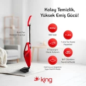 King Bold Plus K-368P Kırmızı Dik Süpürge 800 W - 2