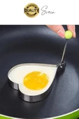 Paslanmaz Metal Kalp Şeklinde Omlet Krep Kalıbı Özel Model Uzun Ömürlü Yanmaz Yapışmaz Portatif thumbnail 8