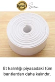 Ekstra Kalın 3.35 mt Banyo Küvet Duşakabin Mutfak Tezgah Lavabo Su Sızdırmaz Kenar Bandı Beyaz Bant - 5