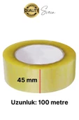 Ekstra Güçlü Yeni Formül 12 Adet 45 mm x 100 mt Koli Bandı Şeffaf Dayanıklı Bant Taşınma Ambalaj - 2