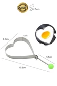 Paslanmaz Metal Kalp Şeklinde Omlet Krep Kalıbı Özel Model Uzun Ömürlü Yanmaz Yapışmaz Portatif thumbnail 5