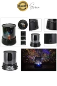 Premium Işık Yansıtmalı Yıldız Projeksiyon Gece Lambası Masa Üstü Pilli ve Usb Tavan Duvar Ambiyans thumbnail 8