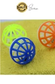 Hareketli 3.5 cm Çıngıraklı Kedi Köpek Evcil Hayvan Oyun Topu Plastik Zil Oyuncağı Eğitici - 6