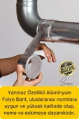 Premium Baca Klapesi Alüminyum Bant Aspiratör Borusu Seti Folyo Yanmaz Sızdırmaz Havalandırma Mutfak - 5
