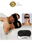 Rahat Unisex Yıkanabilir Uyku Maskesi Işık Önleyici Geçirmez Siyah Konforlu Esnek Göz Seyahat - 3