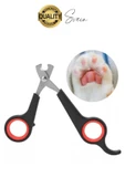 Premium Paslanmaz Kedi Köpek Tırnak Makası Küçük Boy Evcil Hayvan Bakım Kaymaz Saplı Düzeltici Pençe - 7