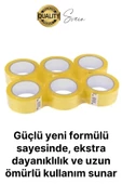 Ekstra Güçlü Yeni Formül 12 Adet 45 mm x 100 mt Koli Bandı Şeffaf Dayanıklı Bant Taşınma Ambalaj - 3
