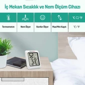 ThermoPro TP50 Termometre İç Mekan Dijital Isı ve Nem Ölçer - 3 Adet - 5