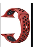 SHOPLİNE Apple Watch Silikon Delikli Kordon Iwatch Uyumlu Kayış Seri 1 | 2 | 3 | 4 | 5 - 42mm/44mm - 1