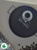 Lilya 27 cm Metal Tepsi, Tel Kulplu Yuvarlak Çay Tepsisi, Sunum Tepsisi, Tel Kulplu Kahve Tepsisi thumbnail 3