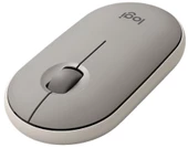 Logitech M350 Pebble İnce Kablosuz Bluetooth Optik Mouse - Bej - 4